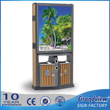 Standing up advertising led outdoor dustbin poster lightbox