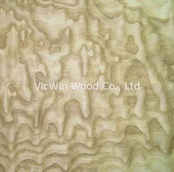 Sliced Cut Natural Chinese Ash Burl Wood Veneer Sheet