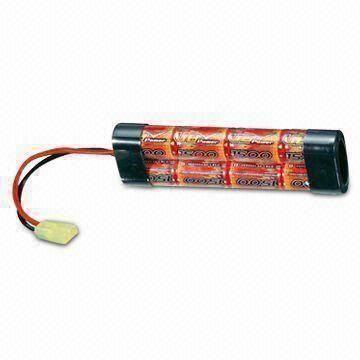 2A/3A, 1,500mAh NiMH Battery with 9.6V Voltage, Used for Airsoft Guns and AEG Guns