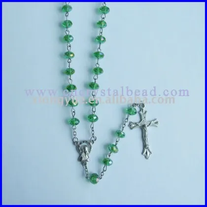 fashion crystal cross christian rosary