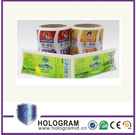 Cardboard Packaging Hologram Stick Jar Pvc Label For Cosmetic