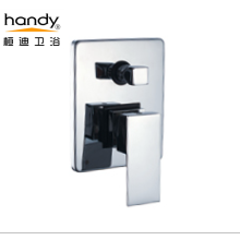 Kuningan Chrome Plated Bathroom Square Handle Bath Mixer