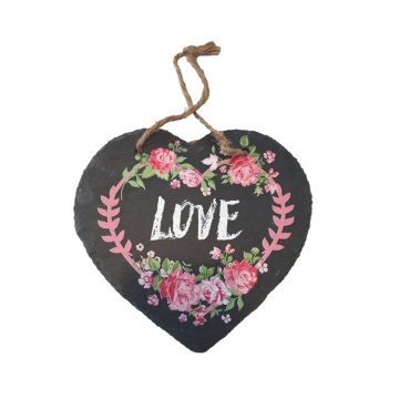 Love Heart Shape Black Heat Resistant Slate Coaster Hangings - Hot New Products