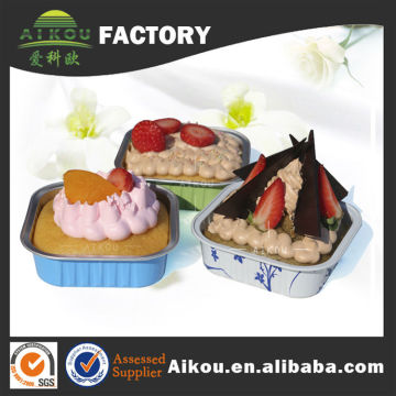 Small Square Take Away Aluminum Foil Container For Cake Ice Cream Fruit
