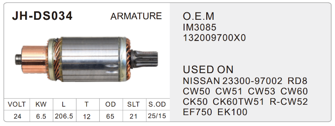 starter parts- JH-DS034-X