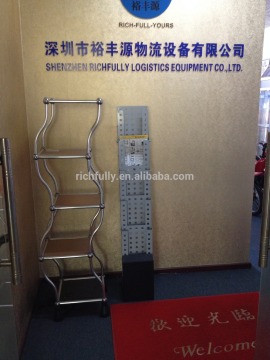 Best Price advertising equipment, electric aluminum dancing supermarket display rack with bend tube