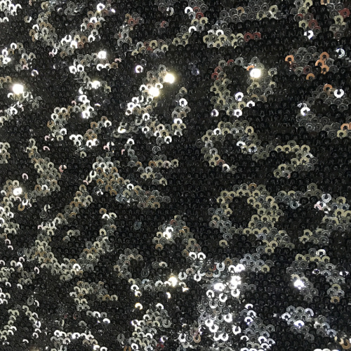 Tissu de broderie de paillettes multicolores de conception de géométrie la plus récente
