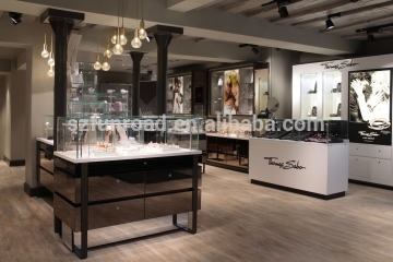 Professional Plywood Baking Paint Custom Made Modern Jewelry Display Showcase From China Factory