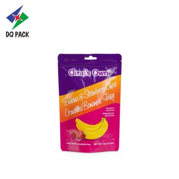 Stand up zipper pouch for fruit flavor chips