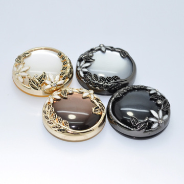 High Fashion Polyester Plastic Coat Fashion Plating Shank Button