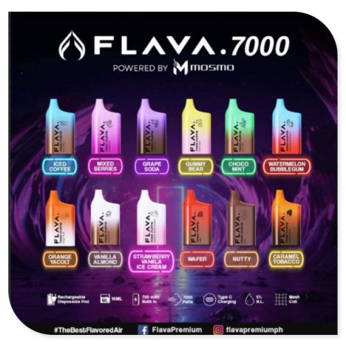 FLAVA 7000 Puffs Prix de gros vape jetable