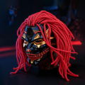 ماسک Red Dreadlock Cyber ​​Oni Cosplay
