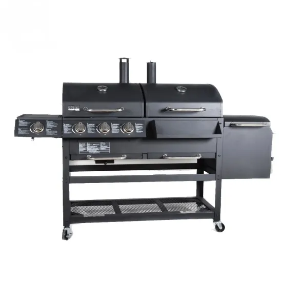 High Quality Side Burner Steel Charcoal and BBQ Gas Grill Outdoor