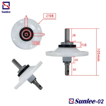 9x9mm Square 30mm Washing machine P Shaft