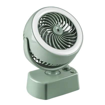 Car Electric Fan with Misting Humidification and Automatic Oscillating Head, Mute Operation and Lights