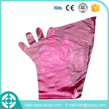 Orange color 92cm length veterinary artificial insemination gloves