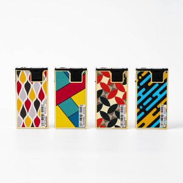 Isqueiro de arte geométrica em bloco de cores