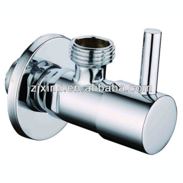 Brass Angle Valve, Polish and Chrome Finish, M1/2"-M1/2"