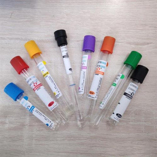 Disposable vacuum plastic serum collection tube