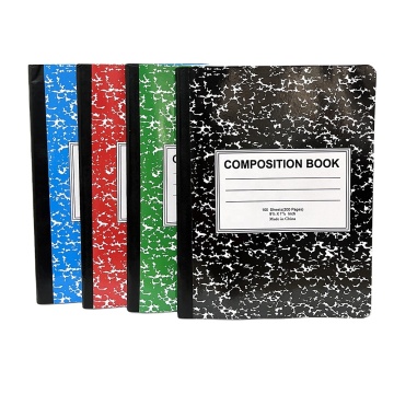 Notebook per la composizione dell'esercizio scolastico a prezzi accessibili con design in marmo - 7,5 x 9,75 pollici, 100 fogli - wardback