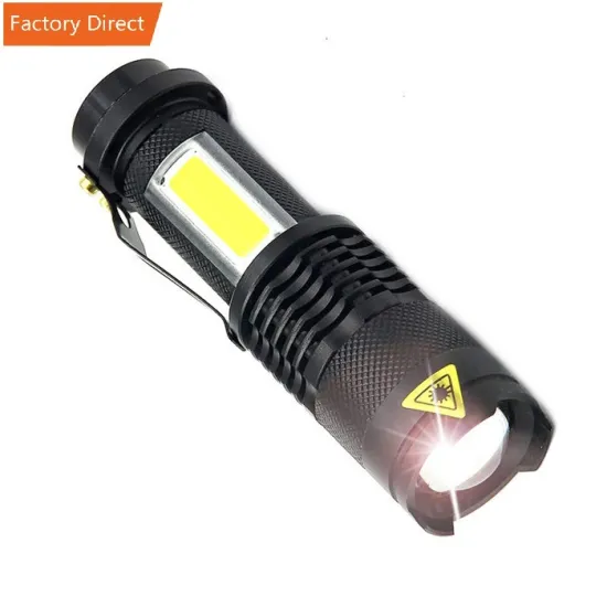 Customized High Power Waterproof Zoomable Mini Torch SK68 Q5 Tactical LED Flashlight