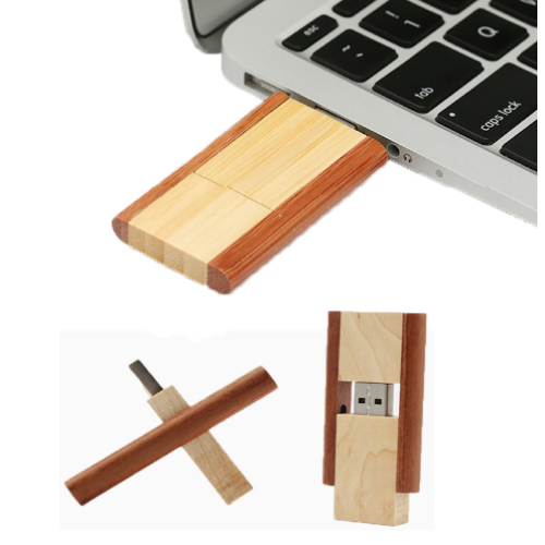 Wholesale Swivel Wooden Usb Flash Drive Pen Drive
