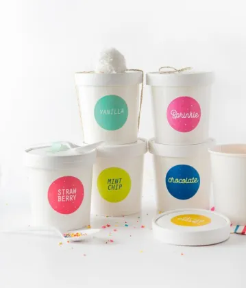 Biodegradable Disposable Paper Ice Cream Cups