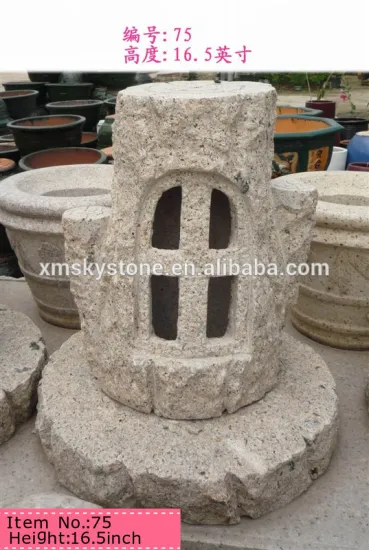 item75 yellow outdoor lantern stone japanese