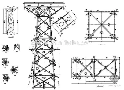 GJG-AF001 steel electric power transmission line tower lattice tower