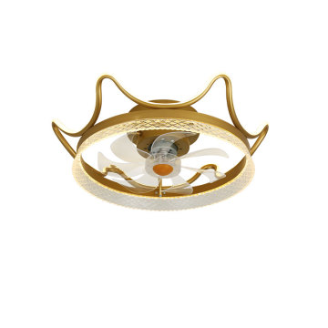 Luxury Crown Shaped Ceiling Fan with Remote Control and Light