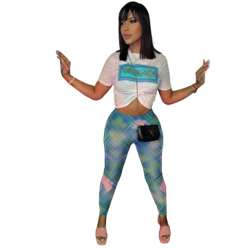 J2722 2024 Summer Sea Breeze Fashion Women Set da donna