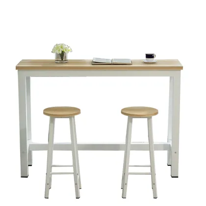 Wholesale Cheap Wood High Bar Table Stool Sets 1+2 Simple Bar Table Sets