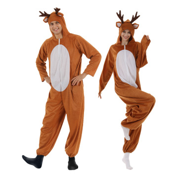 Costume da renna marrone per adulti di Natale