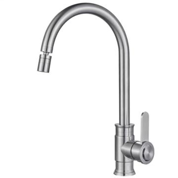 Modern Flexible Pull-Out Faucet with Sprayer, Hot and Cold Water, Kitchen Copper Stainless Steel Contemporary