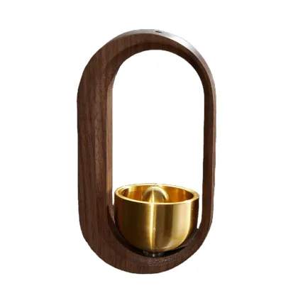 Vintage Japanese Copper Bell Wind Chime - Wood & Brass Fridge Magnet