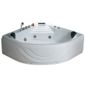 Massage With Bath 1500mm Sector Corner Whirlpool Bathtub with Two Pillows