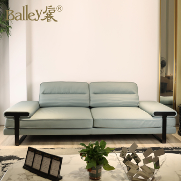 Hot Selling Modern Design Luxury Leather Sofa with Gold Stainless Steel Base by Home Furniture Manufacturers