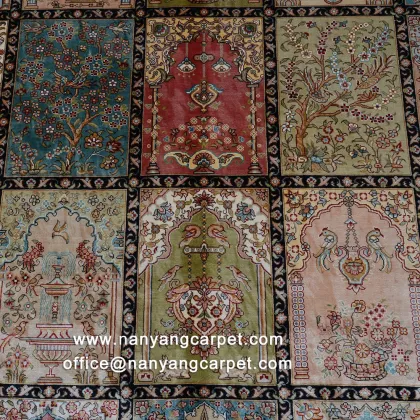 6'x9' Handwoven Pure Silk Persian Qom Rug