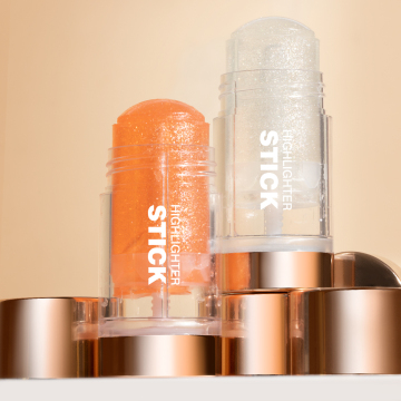 Custom Logo Glitter Highlighter Stick - Blendable Glass-Like Shine Long Lasting Makeup
