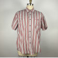 Striped Office Casual Short Sleeve Shirt 100%Baumwollhemd