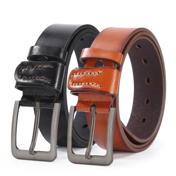 Wholesale Custom Logo Men's Leather Belts with Pure Printing and Alloy Pin Buckles