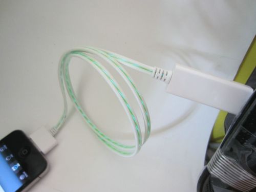 Green Led Light Flashing Usb Data Sync Charger Cable For Cell Phone 200cm