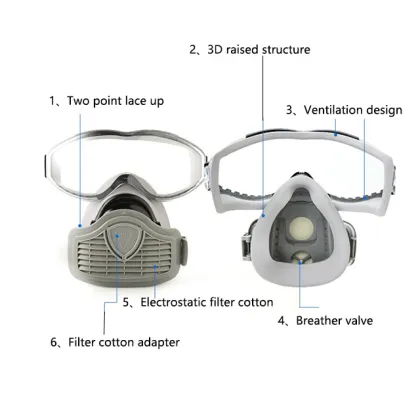 8100 Eye Protection Integrated Respiratory Dust Mask