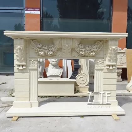 Factory Direct Sale Indoor irish stone marble fireplace