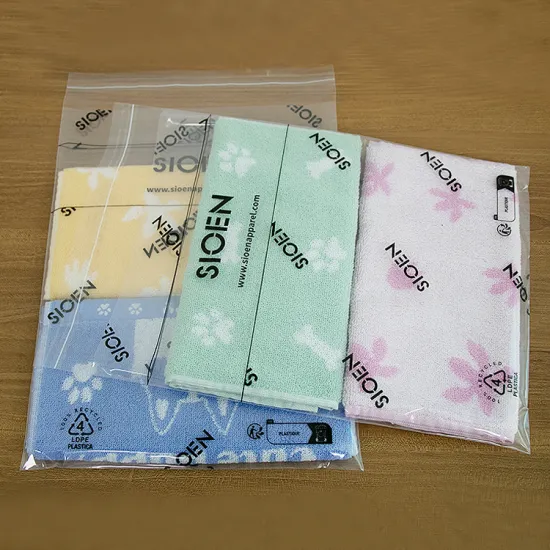 GRS recycled Self Seal Bags with Suffocation Warning