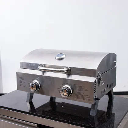 Built-In Gas Outdoor Beefmaster BBQ Grill and Smoker