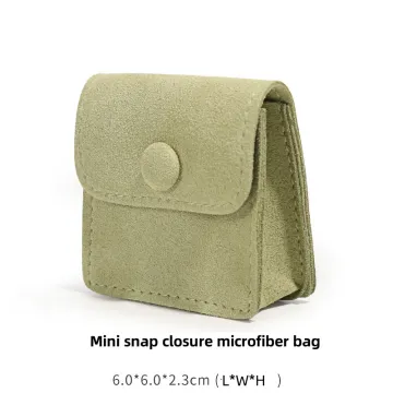 Mini Snap Button Cloth Bag for Jewelry Storage