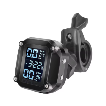 Real-Time Digital Display TPMS: Small Size Motorcycle Tire Pressure and Temperature Monitor