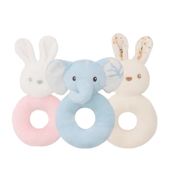 D KING Wholesale Stuffed Animal Plush Toys: Custom Round Baby Rattles