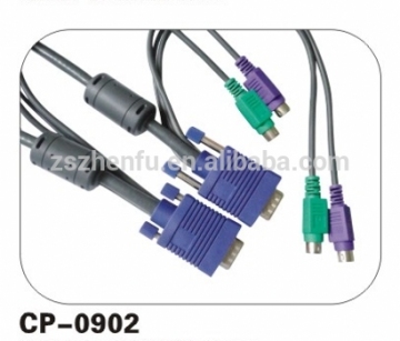 KVM Cable With VGA , Mouse, Keyboard ,Audio OD 8.5mm